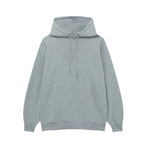 Sweat à capuche personnalisé Basics Fabricant OEM Pull en polaire épais à épaules tombantes Sweats à capuche unis pour hommes - Product Image 6