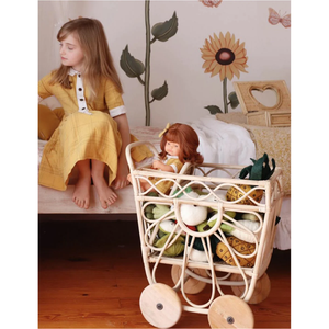 Wholesale Rattan Eco- Friendly MARKET <b>CART</b> for Kid Playing Made in Vietnam - Product Image 4
