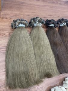 TOP OF TOP Extensiones de cabello humano vietnamita Máquina de color natural Trama Recto Super Doble dibujado - Product Image 5