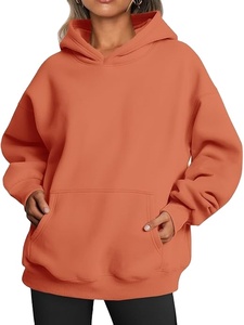 Sweats à capuche unis 100% coton vierge surdimensionnés personnalisés pull lourd unisexe en vrac grande taille sweats à capuche et sweat-shirts pour femmes - Product Image 4
