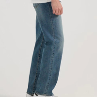 Jean de luxe pour homme, nouveau style, denim bleu, coupe ample, haute qualité, taille mi-haute personnalisée, grandes tailles, délavage coloré, adoucissant, coupe-vent
