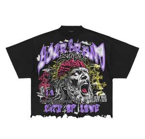 Camiseta y pantalones cortos con estampado de diamantes de imitación personalizados, ropa de calle, conjuntos de gimnasio para hombre, conjuntos cortos desteñidos al sol, lavado ácido de verano para hombre - Product Image 5