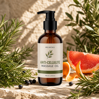 Huile de massage anti-cellulite à marque privée 100 ml, huile de massage corporelle botanique OEM ODM pour spa et soins quotidiens du corps