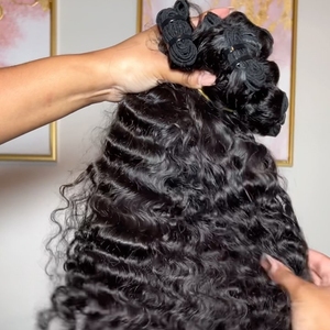 Bán buôn thả vận chuyển tóc thô bó Nhà cung cấp, chưa qua chế biến tóc con người thô cambodian lớp biểu bì phù hợp tự nhiên sóng bó - Product Image 6