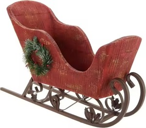 Trineo navideño de Metal Premium, decoración de mesa, trineo rústico Vintage, Ideal para exhibición navideña festiva - Product Image 3