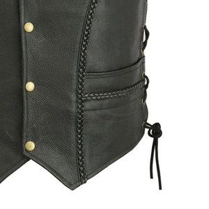 Gilet en cuir respirant pour homme, chaud pour l'hiver, fermeture éclair, haute qualité, séchage rapide, service OEM, style pub personnalisé - Product Image 6