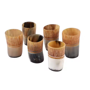 Cuerno para beber Vidrio para fiestas y bodas Cuerno para beber Vidrio natural de artesanías de media luna - Product Image 3