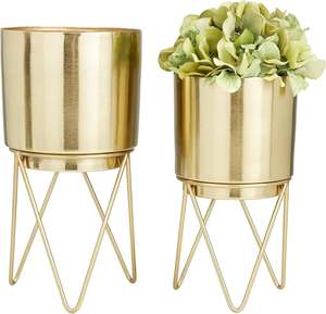 HF CRAFTS-Maceta de metal dorado de primera calidad para decoración de suelo, hogar y jardín, venta al por mayor - Product Image 3