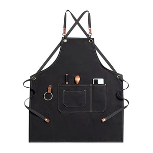 Tablier en toile long, en coton épais, pour chef, cuisine, grill, avec compartiments pour outils et gadgets - Product Image 5