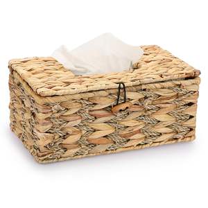 Soporte ligero para caja de pañuelos de ratán, fácil de mover y limpiar, adecuado para uso diario en cocinas, comedores y oficinas - Product Image 1