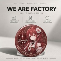 Maßgefertigte Anime-Stil Metall-Buttons mit Offsetdruck für Cosplay-Events, Souvenirs und Großhandel