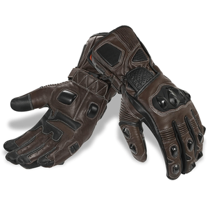 Genuine Leather Full Gauntlet Motorbike Street Riding Gloves Knuckle Protection Auto Racing Wear Sports Gloves For Unisex - Product Image 4