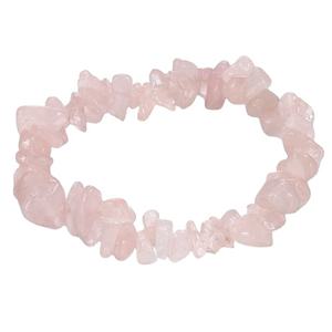 High Quality Chip <b>Bracelet</b> Natural Rose Quartz Chip <b>Bracelet</b> Crystal Stone Chip <b>Bracelet</b> Gemstone Women Colorful Natural Crystal - Product Image 1