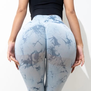 Leggings de yoga sublimés à taille élastique Pantalons de gym pour fitness Leggings d'entraînement taille haute personnalisés OEM - Product Image 5