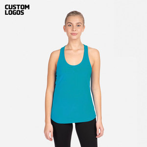 เสื้อกล้ามออกกำลังกายคอลูกเรือสำหรับผู้หญิงเสื้อกล้ามออกกำลังกายแขนกุดสำหรับใส่ไปยิมโยคะสายเว้า - Product Image 3