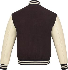 Veste d'hiver confortable pour homme, style Letterman, col montant, logo sur le devant, coupe-vent, respirante, séchage rapide, haute qualité, service OEM - Product Image 3
