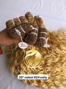 20 ''100% calidad premium visón camboyano templo indio virgen rizado extensiones Color #24 donante único templo indio humano crudo - Product Image 6