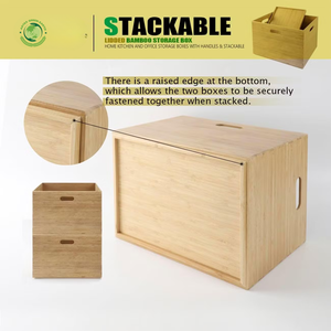 Caja de almacenamiento de bambú minimalista con tapa, caja de bambú hecha a mano, decoración de mesa natural ecológica para el hogar, venta al por mayor de Vietnam - Product Image 4