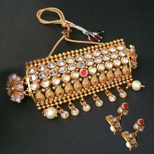 Real Creation FBB0093B Ensemble de colliers en cuivre Ad Stone Choker Ensembles de bijoux fins - Product Image 1