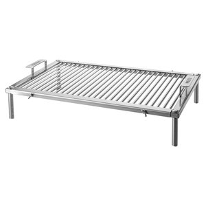 Parrilla de Carbón R.Zeta K2 Modelo 0935032 de Acero Inoxidable Cromado Pulido, Fácil de Limpiar, 80x50x11cm - Product Image 1