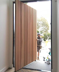 Portes d'entrée pivotantes surdimensionnées en Merbau massif - Product Image 4