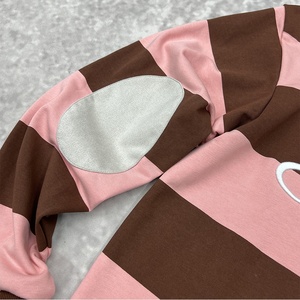 Camiseta Premium de Corte Cuadrado, Bordada, Gruesa, Personalizada, Estilo Rugby, Polo a Rayas, Streetwear, Algodón, Manga Larga, Talla Grande - Product Image 4