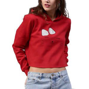 Factory Direct Supply Online Selling Women <b>Crop</b> <b>Top</b> Hoodie Cotton Made Quick Dry Comfortable Fabric Women <b>Crop</b> <b>Top</b> Hoodies - Product Image 1