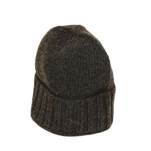 MONECO 2-011-sw-77 Organic Flat Knitted Mongolian Sheep Wool Winter <b>Beanie</b> Unisex Custom <b>Brown</b>-Wholesale Adjustable Head Daily - Product Image 2