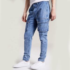 Nueva llegada de los pantalones vaqueros personalizados pantalones de carga de ajuste suelto bolsillos utilitarios Casual Streetwear pantalones de carga para los hombres - Product Image 2