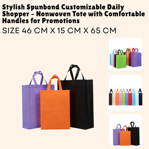 สปันบอนด์ที่มีสไตล์กระเป๋าผ้าใยสังเคราะห์สำหรับนักช้อปประจำวันที่สามารถปรับแต่งได้ - Product Image 1