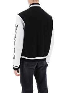 Men's Polyester/Cotton Breathable Varsity Windbreaker Jacket Plus Size Stand Embroidered Chenille Patches Letterman Baseball - Product Image 3