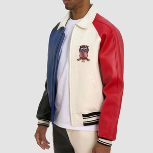 Veste en cuir pour homme de haute qualité Avirex en gros, veste en cuir véritable à fermeture éclair intégrale, best-seller pour homme - Product Image 2