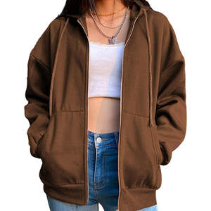 Sudaderas con Capucha y Cremallera para Mujer, de Algodón Grueso para Invierno, Antibolitas y Transpirables - Product Image 1
