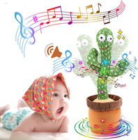 Cactus parlant et dansant, chanteur, électrique, qui se balance, jouet de Noël, poupée, sculpture de sable magique
