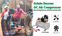 12V Haute Efficacité Résistant Aux Intempéries Robuste DC Huile Moins Entretien Professionnel Mini Compresseur D'air Pompe 25 litres réservoir
