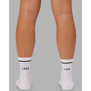 Chaussettes courtes en fibre de bambou 2.0 - Blanc-Noir - Logo personnalisable - Tricot anti-transpiration - Product Image 3