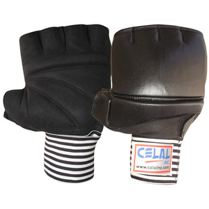 Guantes Mma al por mayor logotipo personalizado entrenamiento lucha medio dedo PU cuero boxeo - Product Image 1