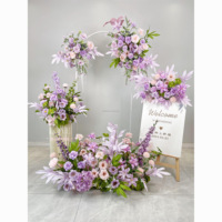 Boules de fleurs artificielles décoratives pour centre de table, boule de fleurs violet foncé, boule de fleurs fuchsia