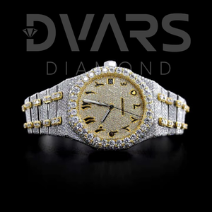 Montre mécanique unisexe de luxe en acier inoxydable, mouvement automatique ETA, cadran en verre analogique, diamants personnalisés VVS, moissanite - Product Image 4