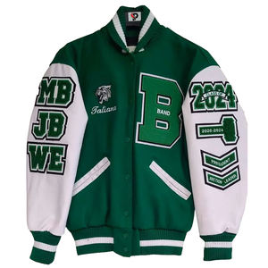 Chaquetas Varsity Bordadas Personalizadas al por Mayor para Mujeres Jóvenes, Chaqueta Bomber Lisa con Letras para Invierno - Product Image 3