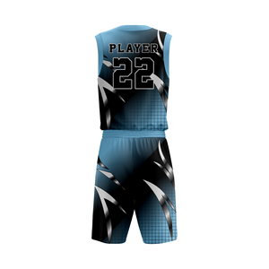 Conjunto de camiseta y pantalones cortos de baloncesto personalizados de primera calidad para hombres, tela de malla transpirable para jóvenes, ideal para entrenamiento y ropa de torneo - Product Image 5