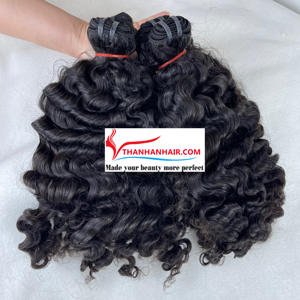 MEILLEURE QUALITÉ!!!! Trame Top Vente Grandes Extensions de Cheveux Crépus Curl 100% Extension de Cheveux Humains Vietnamiens Trame de Cheveux - Product Image 5