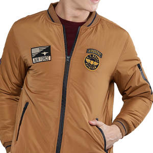 Blouson d'hiver pour homme en toile, col montant, imperméable, fermeture éclair, poches avant, style streetwear - Product Image 1