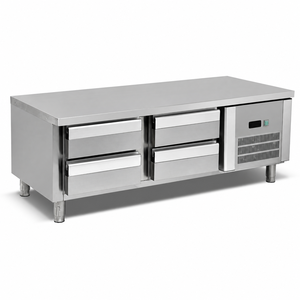 Stainless Steel Bottom <b>Freezer</b> <b>Refrigerator</b> Commercial Refrigeration Cabinet Buffet Cooler for Restaurant Kitchen - Product Image 2