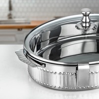Casseroles modernes élégantes en acier inoxydable finition argentée avec couvercle en verre, compatibles induction, lavables au lave-vaisselle, écologiques, résistantes au four
