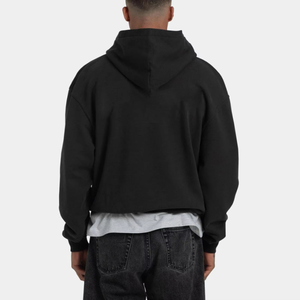 Sweats à capuche respirants pour homme, 100% coton personnalisé bouffée impression Logo hiver poids lourd sweat à capuche surdimensionné pour hommes pull à capuche - Product Image 2