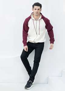 Sweatshirts à capuche style raglan Top Quality 100% Cotton Men's Clothing Zipper Streetwear Heavyweight Hoodie Wholesale - Product Image 5