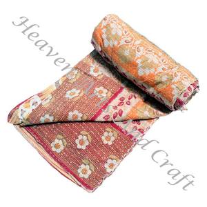 Kantha <b>Quilt</b> Gudari Kantha <b>Quilt</b> Gudari Hot Selling Wholesale Gold Supplier GD2160 <b>Handmade</b> Kantha <b>Quilt</b> Cotton Printed Indian - Product Image 1