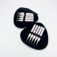 Pince à épiler professionnelle en acier inoxydable de qualité supérieure, faite à la main, en forme de L, pour volume de cils, design incurvé à 90 degrés, précision, durabilité, antistatique