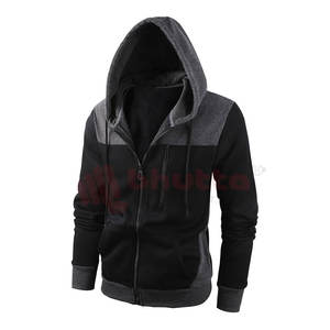 Black & Grey Oem Design Custom With Logo Printed Winter <b>Fleece</b> <b>Sherpa</b> Best Design Pullover Basics Cotton Blended <b>Hoodie</b> For <b>Men</b> - Product Image 6